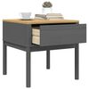 vidaXL Lamp Table FLORO Grey 55x55x54 cm Solid Wood Pine