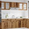 vidaXL Kitchen Wall Cabinet Lyon with Glass Door Old Wood 60x31x60 cm