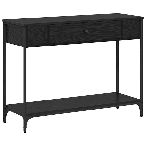 vidaXL Console Table Black oak 100 x 34.5 x 75 cm Engineered wood