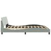 vidaXL Bed Frame "Dover" Light Grey 180x200 cm Super King Velvet