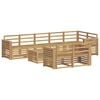 vidaXL Outdoor Sofa Set 9 pcs White 59 x 59 x 37 cm Solid Acacia Wood
