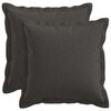 vidaXL Cushion with Pillow HOUTEN 2 pcs Dark Grey Faux Linen
