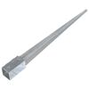 vidaXL Ground Spikes 2 pcs Silver 7x7x90 cm Galvanised Steel