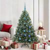 vidaXL Artificial Christmas Tree with 150 LEDs Green 150 cm PE and PVC