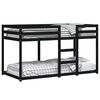 vidaXL Bunk Bed without Mattress Black 90x190 cm Single Solid Wood Pine