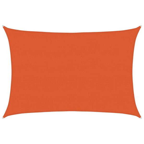 vidaXL Sunshade Sail 160 g/m&sup2; Rectangular Orange 5x7 m HDPE