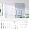 vidaXL Sliding Door Hardware Kit 200 cm Steel White