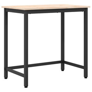 vidaXL Table Natural 80 x 50 x 77 cm Engineered Wood and Steel
