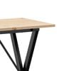 vidaXL Dining Table X-Frame 80x50x75 cm Solid Wood Pine and Steel