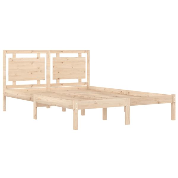 vidaXL Bed Frame without Mattress 150x200 cm King Size Solid Wood