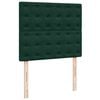 vidaXL Box Spring Bed with Mattress Dark Green 120x190 cm Small Double Velvet