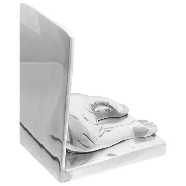 vidaXL Bookends 2 pcs Silver 12 x 15 x 18 cm Aluminium