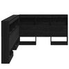 vidaXL Storage Headboard with Shelf Black Oak 120 cm Engineered Wood