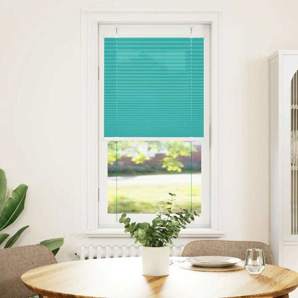 vidaXL Pleated Blind Petrol Green 60x100 cm Fabric Width 59.4 cm Polyester