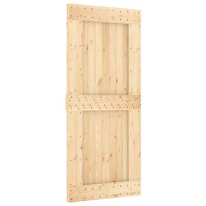 vidaXL Sliding Door NARVIK Natural and Black 90 x 210 cm (213.5 cm)