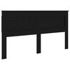 vidaXL Bed Frame with Headboard Black 200 x 200 cm Solid Pine Wood