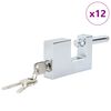 vidaXL Padlock 12 pcs Silver 7.8 x 2 x 5 cm Iron