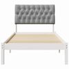 vidaXL Bed Frame with Upholstered Headboard White 90 x 200 cm