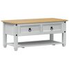 vidaXL Coffee Table White 100 x 48 x 45 cm Solid Pine Wood