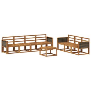 vidaXL Outdoor Sofa Set 7 pcs Natural Solid Acacia Wood