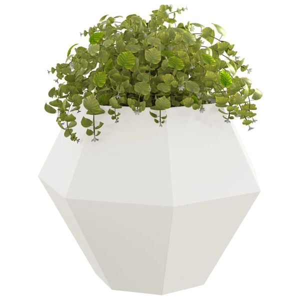 vidaXL Planter White 100 x 100 x 80 cm Steel