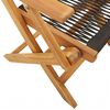 vidaXL Folding Garden Chairs 6 pcs Black Solid Wood Acacia