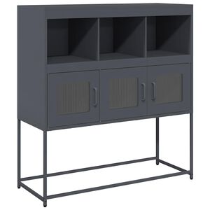 vidaXL Sideboard Anthracite 100.5x39x107 cm Cold-rolled Steel