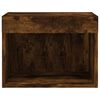 vidaXL Bedside Cabinet with LED Lights Wall-mounted Smoked Oak