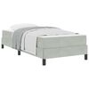vidaXL Box Spring Bed with Mattress Light Grey 100 x 210 cm Fabric