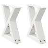 vidaXL Coffee Table Legs 2 pcs White 40x(30-31.3) cm Steel
