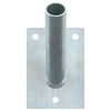 vidaXL Flag Pole Holde Silver 10.5 x 7.5 x 2.5 cm Steel