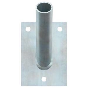 vidaXL Flag Pole Holde Silver 10.5 x 7.5 x 2.5 cm Steel