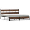 vidaXL Metal Bed Frame without Mattress Brown Oak 200x200 cm