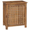 vidaXL Laundry Basket Natural 50 x 35 x 60 cm Solid Teak Wood