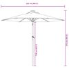 vidaXL Garden Parasol with LEDs and Steel Pole Anthracite 225x225x212cm