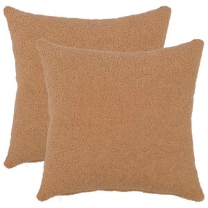 vidaXL Cushion Cover 2 pcs HEERLEN Beige 35 x 35 cm Boucl&eacute;