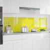 vidaXL Kitchen Backsplash 2 pcs Yellow 90 x 50 cm Tempered Glass