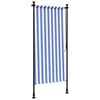 vidaXL Outdoor Roller Blind Blue and White 120x270 cm Fabric&Steel