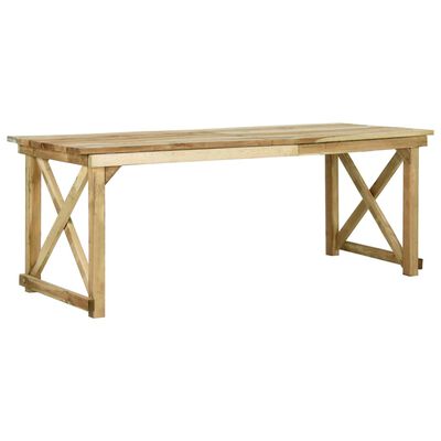 vidaXL Garden Table 200x79x75 cm Impregnated Pinewood