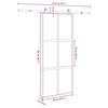 vidaXL Sliding Door with Hardware Set 90x205 cm Tempered Glass&Aluminium