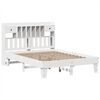 vidaXL Bed Frame without Mattress White 150x200 cm King Size Solid Wood Pine