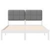 vidaXL Bed Frame with Upholstered Headboard Light Grey 140 x 190 cm
