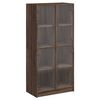 vidaXL Highboard with Doors Brown Oak 68x37x142 cm Engineered Wood