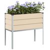 vidaXL Planter Ivory 100 x 45 x 90 cm Galvanised Steel