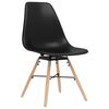 vidaXL Dining Chairs 4 pcs Black PP