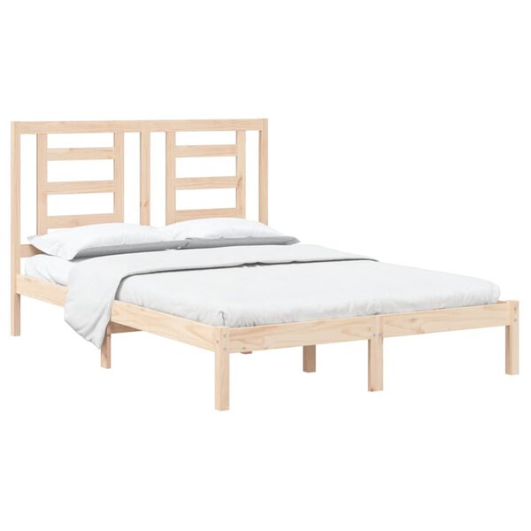vidaXL Bed Frame without Mattress 140x200 cm Solid Wood Pine