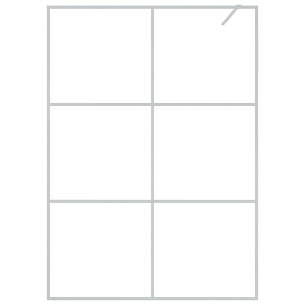 vidaXL Walk-in Shower Wall Silver 140x195 cm Clear ESG Glass