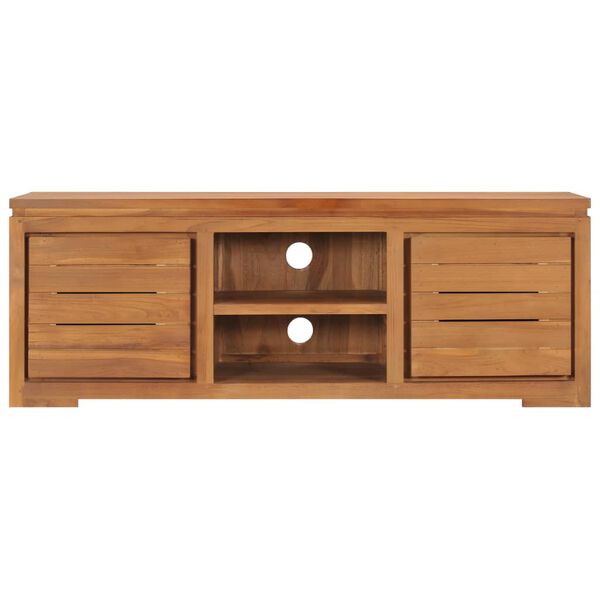 vidaXL TV Cabinet 110x30x40 cm Solid Teak Wood