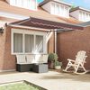 vidaXL Manual Retractable Awning Brown 300x250 cm