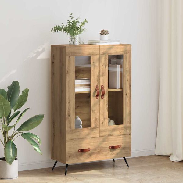 vidaXL Highboard with Drawer Artisan Oak 69.5 x 31 x 115 cm